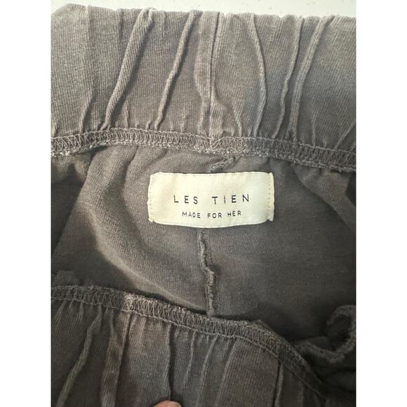 Les Tien Pants Womens Small Gray Cotton Elastic Waist Loungewear Sweatpants USA - Picture 6 of 11